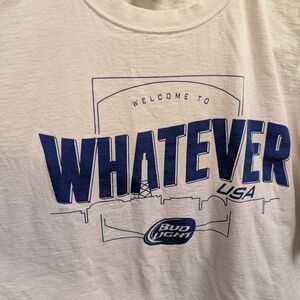 Vintage Bud Light White Graphic T-Shirt